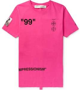 Off-White Slim Fit Kaos Cetak Kapal Merah Muda/Hitam Buy Off-White Slim Fit Kaos Cetak Kapal Merah Muda/Hitam