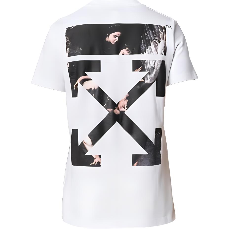 Off-White Slim Fit Caravaggio Arrows T-Shirt White/Multicolor