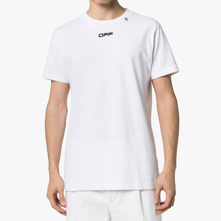 Shop Off-White Kaos Slim Fit Caravaggio Arrows Putih/Multicolor OMAA027S201850040188