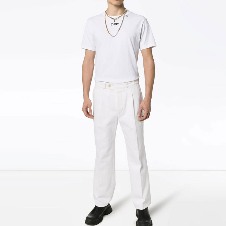 Purchase Off-White Kaos Slim Fit Caravaggio Arrows Putih/Multicolor OMAA027S201850040188