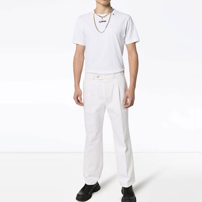 Off-White Kaos Slim Fit Caravaggio Arrows Putih/Multicolor OMAA027S201850040188 Purchase Off-White Kaos Slim Fit Caravaggio Arrows Putih/Multicolor OMAA027S201850040188