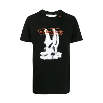 Off-White Slim Fit Cartoon Golden Ratio Tee Black/White