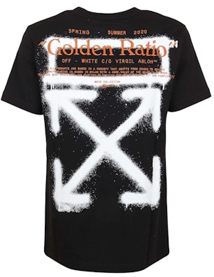 Off-White Slim Fit Cartoon Golden Ratio Tee Black/White Order Off-White Slim Fit Cartoon Golden Ratio Tee Black/White