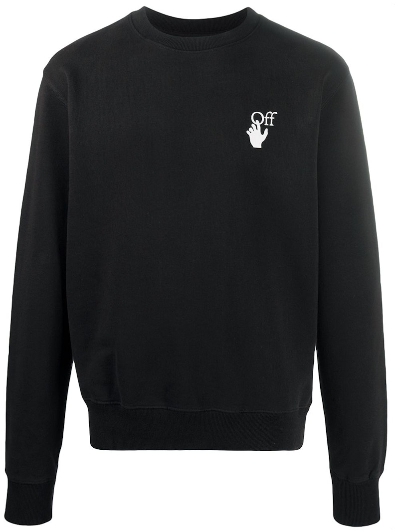 OFF-WHITE Slim Fit Cut Here Logo Sweatshirt Black/White