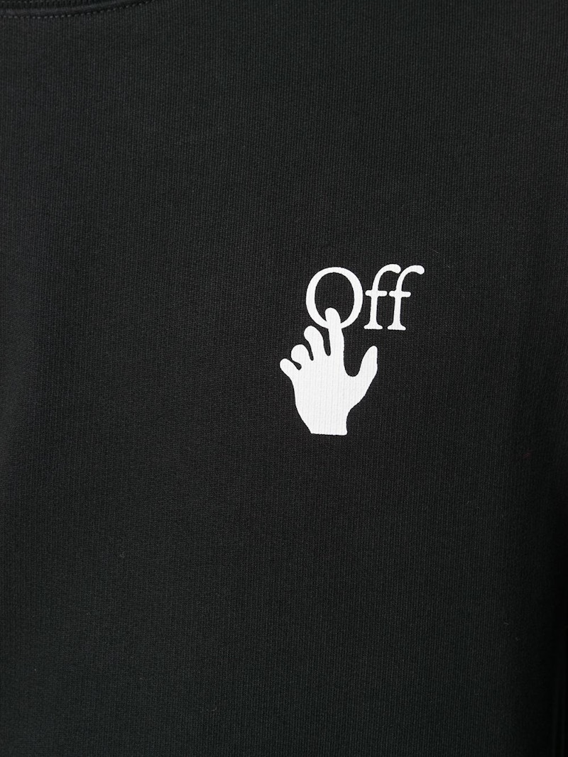 Order OFF-WHITE Slim Fit Cut Here Logo Sweatshirt Black/White