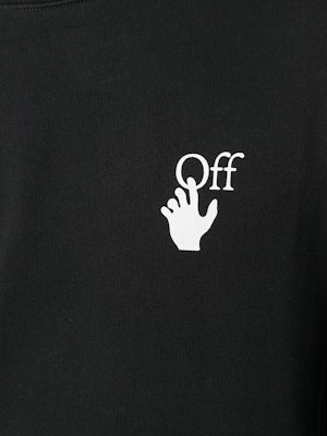 OFF-WHITE Slim Fit Cut Here Logo Sweatshirt Black/White Order OFF-WHITE Slim Fit Cut Here Logo Sweatshirt Black/White