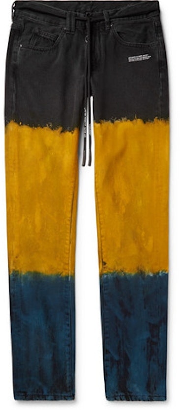 off-white-slim-fit-dip-dyed-denim-jeans-black-saffron-storm-blue