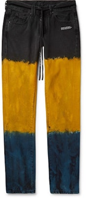 Off-White Slim Fit Dip Dyed Denim Jeans Black/Saffron/Storm Blue Buy Off-White Slim Fit Dip Dyed Denim Jeans Black/Saffron/Storm Blue