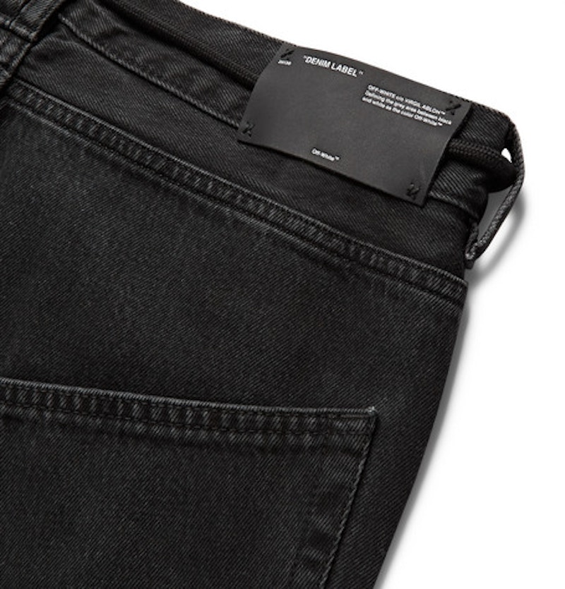 Order Off-White 修身剪裁漸變染色牛仔褲 黑色/藏紅花色/風暴藍