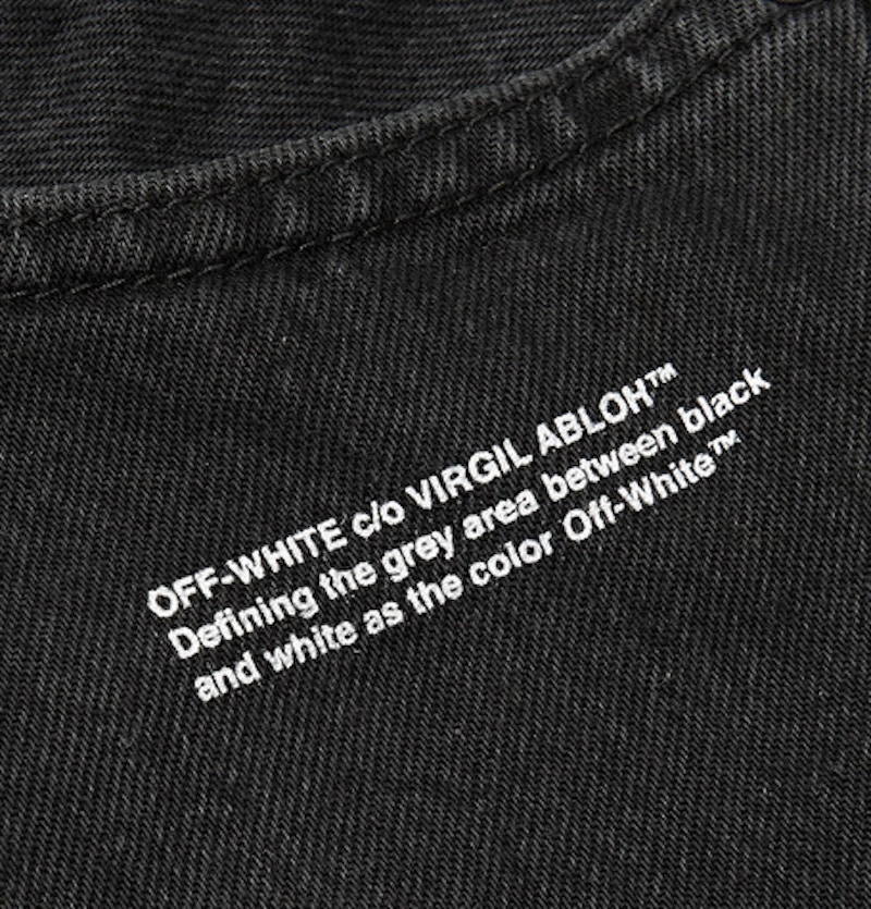 Lookbook Off-White 修身剪裁漸變染色牛仔褲 黑色/藏紅花色/風暴藍