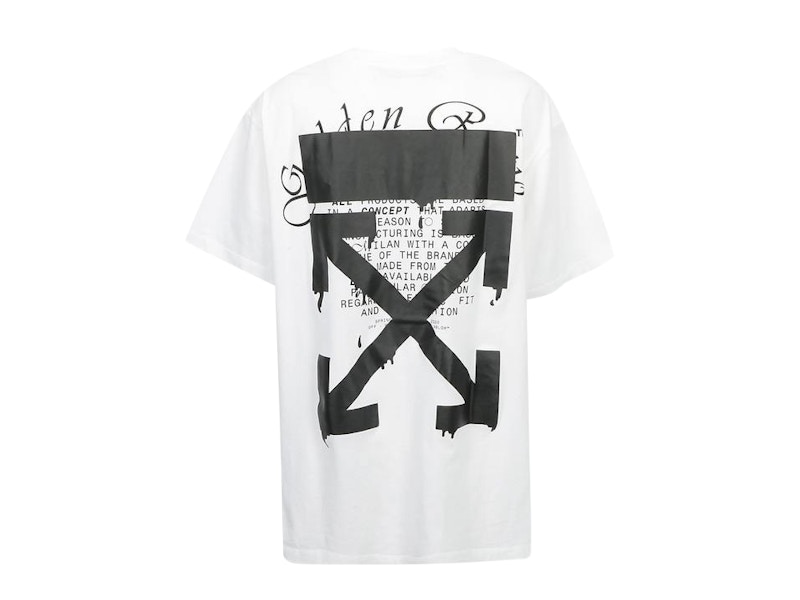 Order Off-White修身滴箭T恤 白/黑