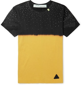 黑黃漸層染色飾品修身T恤 Buy 黑黃漸層染色飾品修身T恤