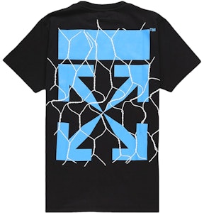 Camiseta Off-White Slim Fit Fence Arrows Negra/Azul Order Camiseta Off-White Slim Fit Fence Arrows Negra/Azul