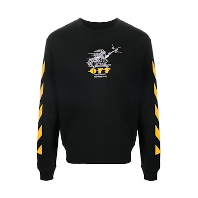 OFF-WHITE Slim Fit Free Wizard Sweatshirt Black/Yellow