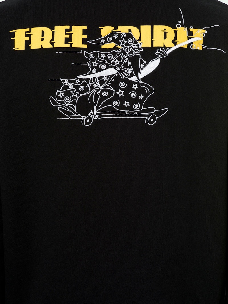 Lookbook 오프화이트 슬림핏 프리 위저드 스웨트셔츠 블랙/옐로우 
