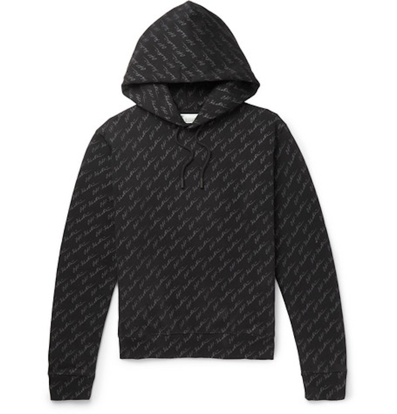 Buy Off-White 修身款標誌印花連帽衫 黑色/灰色