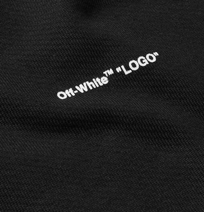 Off-White Slim Fit Logo Print Hoodie Black/White 圖 3