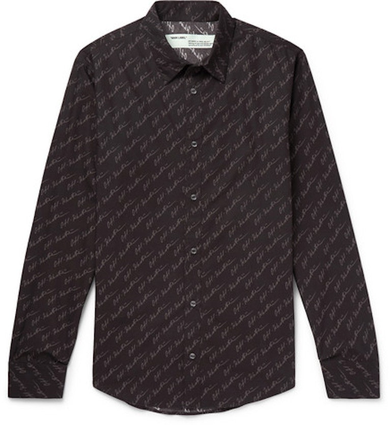 off-white-slim-fit-logo-print-shirt-black-grey