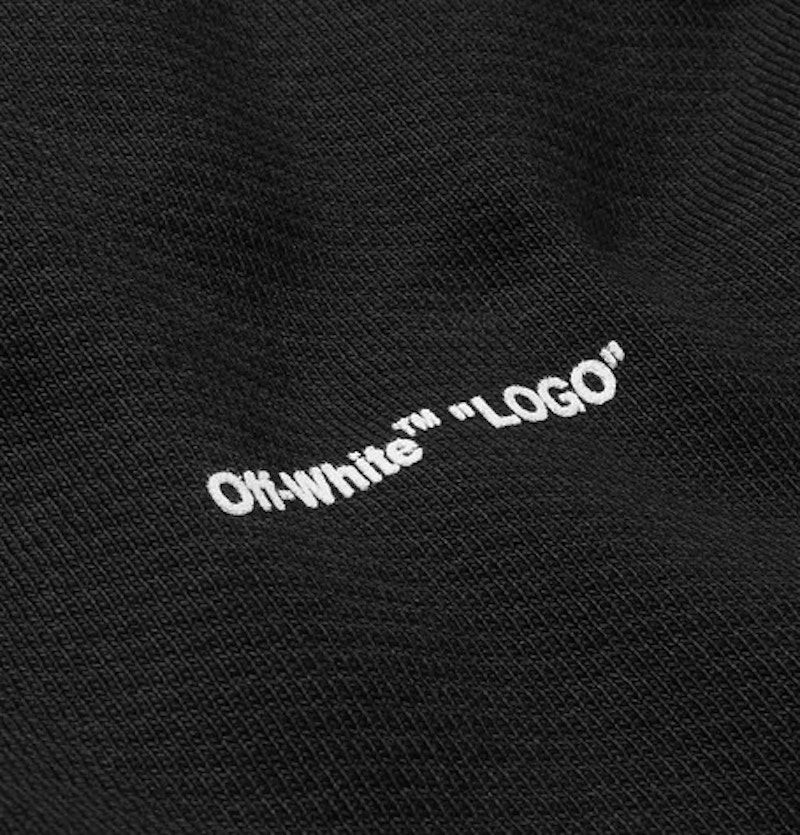 Lookbook Off-White 修身款标志印花运动裤 黑/白