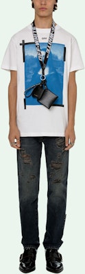 Off-White Slim Fit Mona Lisa Print T-shirt White Lookbook Off-White Slim Fit Mona Lisa Print T-shirt White