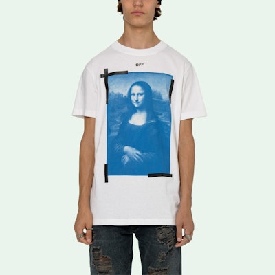 Off-White Slim Fit Mona Lisa Print T-shirt White Purchase Off-White Slim Fit Mona Lisa Print T-shirt White