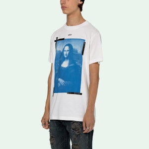 Kaos Putih Off-White Slim Fit Cetak Mona Lisa OMAA027R21JER0020110 Details for Kaos Putih Off-White Slim Fit Cetak Mona Lisa OMAA027R21JER0020110