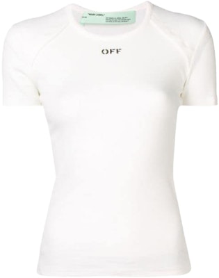 Off-White Slim Fit OFF Logo T-shirt White/Black Buy Off-White Slim Fit OFF Logo T-shirt White/Black