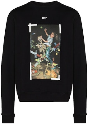 OFF-WHITE Slim Fit Pascal Crewneck Sweatshirt Black/White Buy OFF-WHITE Slim Fit Pascal Crewneck Sweatshirt Black/White