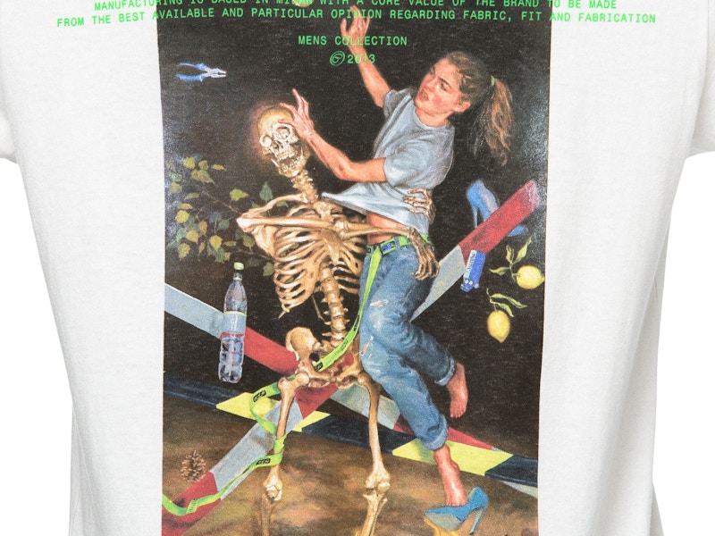 Lookbook Kaos Off-White Fit Slim Pascal Painting Putih/Multicolor