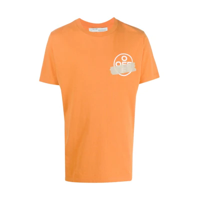 Off-White Slim Fit Tape Arrows T-Shirt Orange/Beige