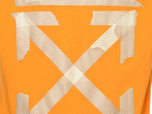 Off-White Slim Fit Tape Arrows T-Shirt Orange/Beige Order Off-White Slim Fit Tape Arrows T-Shirt Orange/Beige