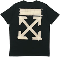 Off-White Slim Fit Tape Arrows Tee Black/Beige Off-White Slim Fit Tape Arrows Tee Black/Beige