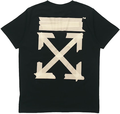 Off-White Slim Fit Tape Arrows Tee Black/Beige Buy Off-White Slim Fit Tape Arrows Tee Black/Beige