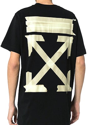 Off-White Slim Fit Tape Arrows Tee Black/Beige Purchase Off-White Slim Fit Tape Arrows Tee Black/Beige
