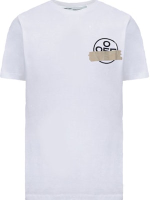 Off-White Slim Fit Tape Arrows Tee White/Beige Order Off-White Slim Fit Tape Arrows Tee White/Beige