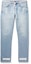 Buy Off-White Slim Logo Bleached Denim Jeans Light Blue/White