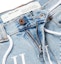 Order Off-White Slim Logo Bleached Denim Jeans Light Blue/White