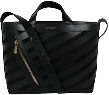 OFF-WHITE Small Cut-Out Diag Tote Black Buy OFF-WHITE Small Cut-Out Diag Tote Black