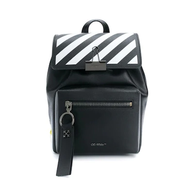 OFF-WHITE Small Diagonal Backpack Black