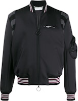 Off-White Small Logo Print Bomber Jacket Black/Black Off-White Small Logo Print Bomber Jacket Black/Black