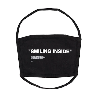 Off-White Smiling Inside Face Mask Black/White