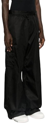 오프화이트 솔리드 블랙 릴렉스 핏 카고팬츠 남성용 엘라스틱 미드웨이스트 OMCF037C99FAB0031010 Purchase 오프화이트 솔리드 블랙 릴렉스 핏 카고팬츠 남성용 엘라스틱 미드웨이스트 OMCF037C99FAB0031010