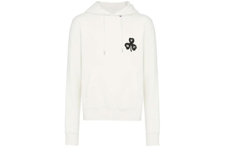 OFF-WHITE Solid Color Adidas Trefoil Hoodie White () OMBB034E181920260120 圖 2