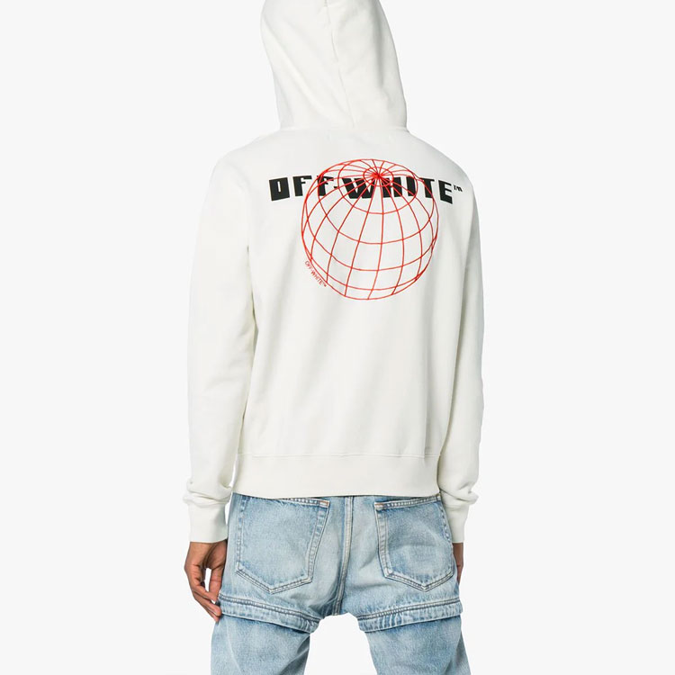 OFF-WHITE Solid Color Adidas Trefoil Hoodie White () OMBB034E181920260120 圖 4