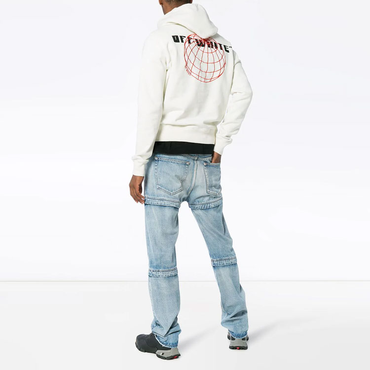 OFF-WHITE Solid Color Adidas Trefoil Hoodie White () OMBB034E181920260120 圖 5