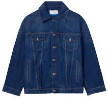 Off-White Solid Color Button-Up Jacket Blue Regular Fit OMYE090C99DEN0024400 Off-White Solid Color Button-Up Jacket Blue Regular Fit OMYE090C99DEN0024400