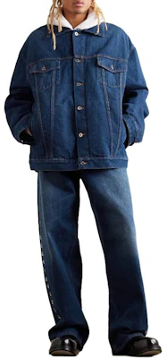 Off-White 纯色蓝色纽扣夹克 常规版型 OMYE090C99DEN0024400 Lookbook Off-White 纯色蓝色纽扣夹克 常规版型 OMYE090C99DEN0024400