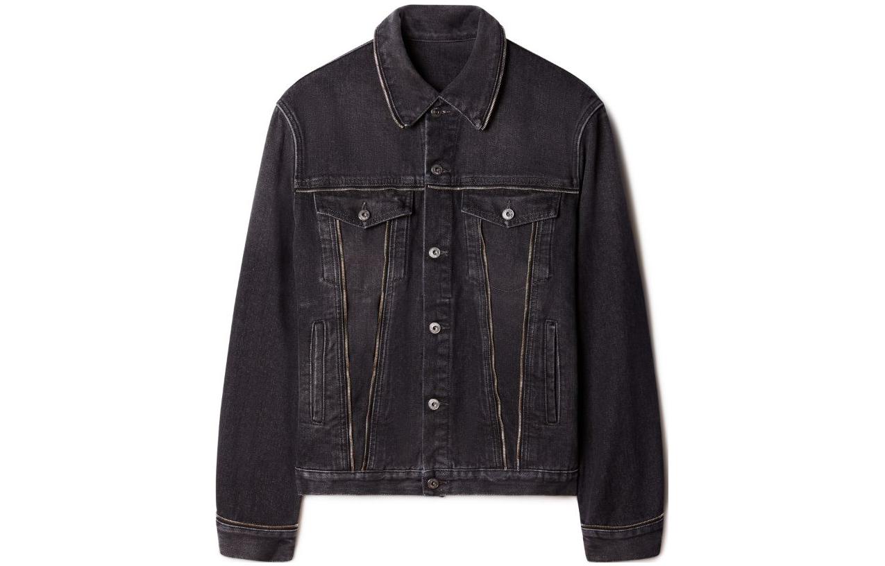 OFF-WHITE Solid Color Long Sleeve Jacket  Black OMYE092F23DEN0020900 圖 2