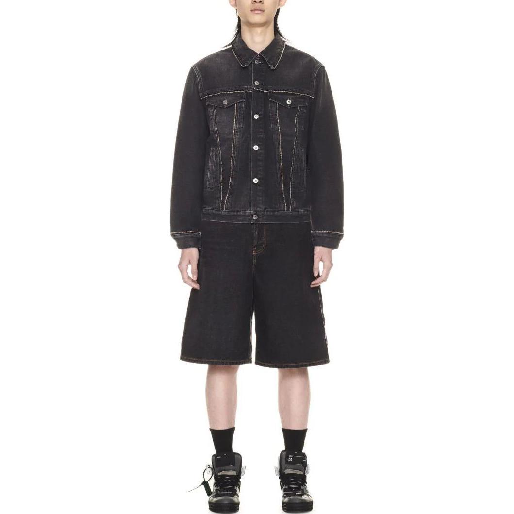 OFF-WHITE Solid Color Long Sleeve Jacket  Black OMYE092F23DEN0020900 圖 3