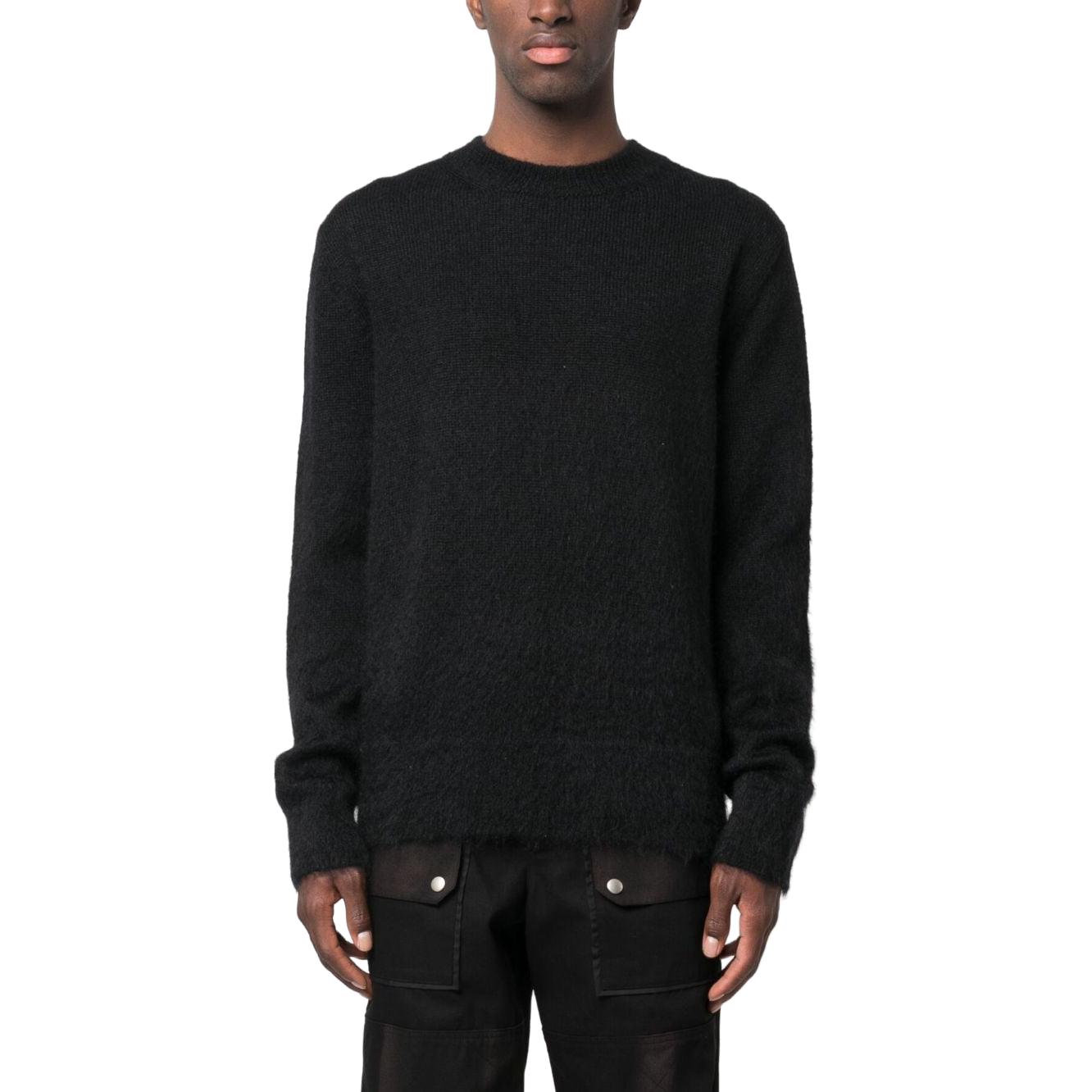 Lookbook OFF-WHITE Sweater Lengan Panjang Solid Mohair Crewneck Lelaki/Perempuan OMHE170F23KNI0011061